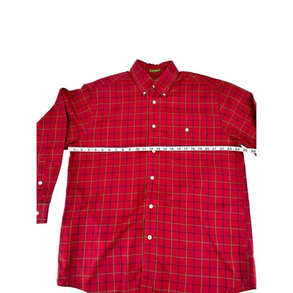 Vintage Orvis Mens Button Down Shirt Size Large Red Plaid - Picture 5 of 7